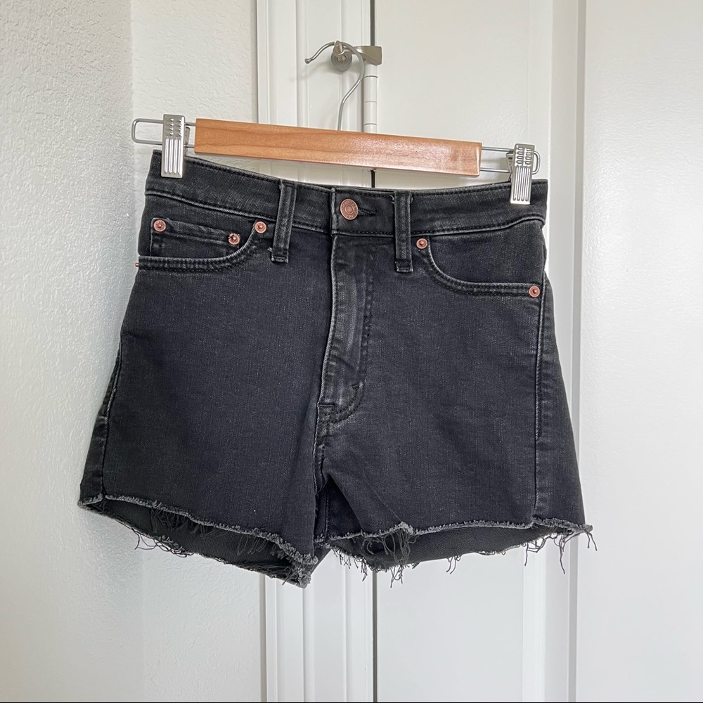 Abercrombie black denim shorts
